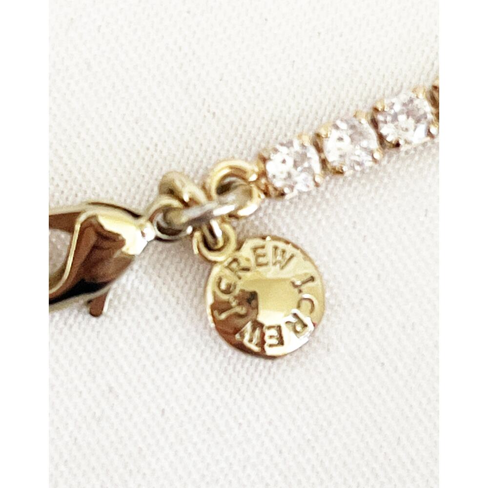 J CREW TENNIS Necklace Square Cubic Zirconia Bezel Set Tennis Necklace - Picture 9 of 14